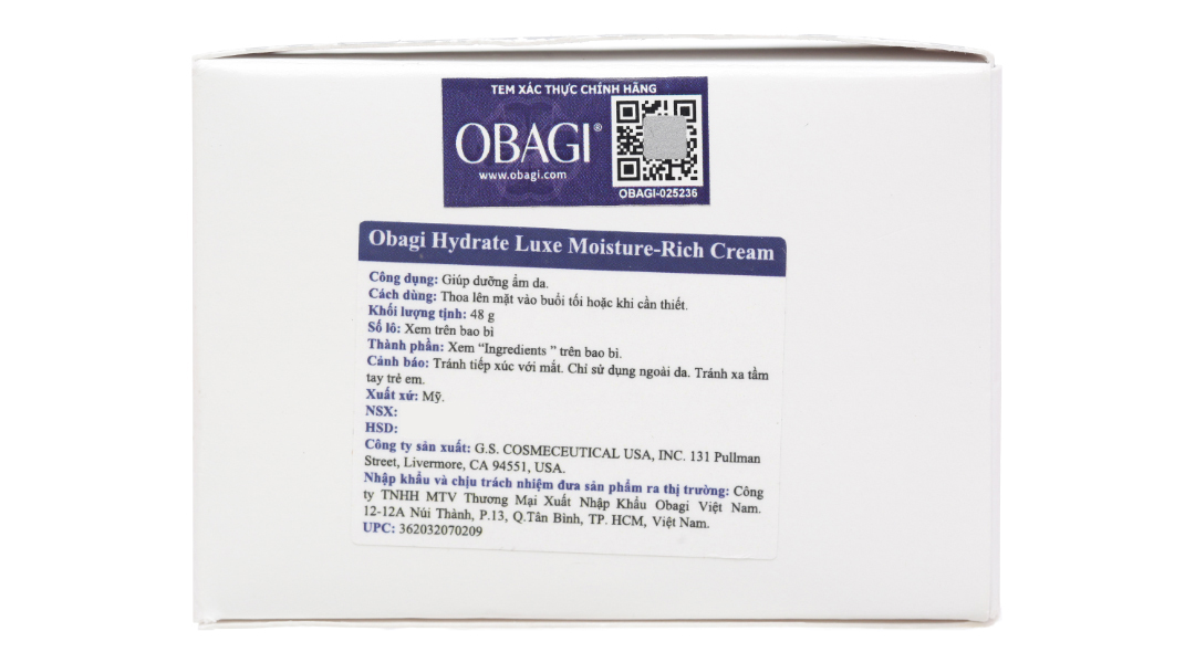 Kem dưỡng ẩm Obagi Hydrate Luxe cấp ẩm tức thì