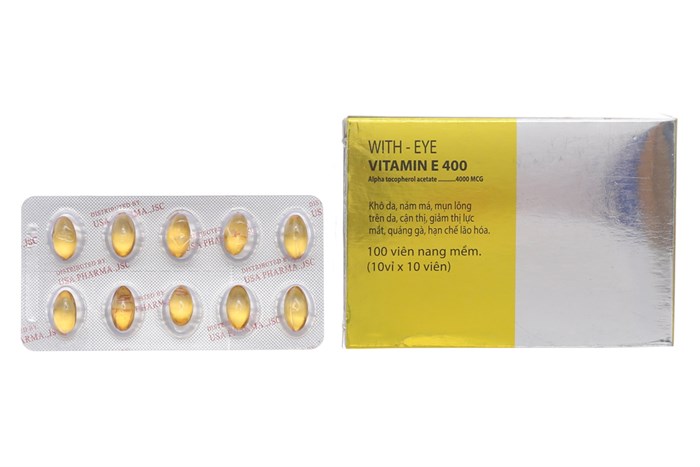 Viên Uống đẹp Da Bổ Mắt With Eye Vitamin E 400 100 Viên