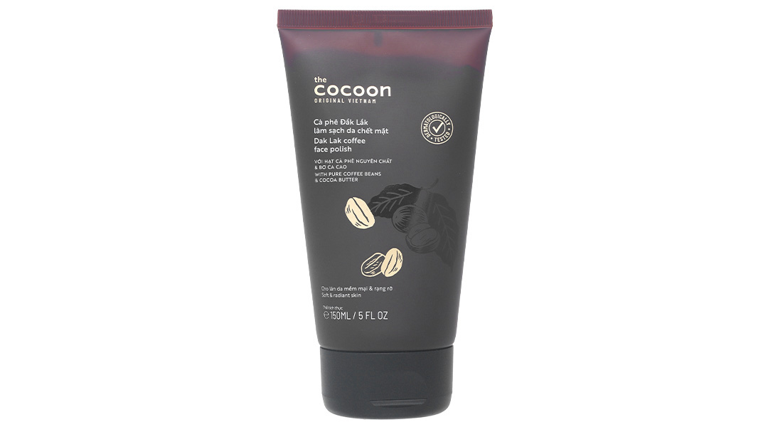 Tẩy tế bào chết Cocoon hạt cà phê Đắk Lắk làm sạch da mặt