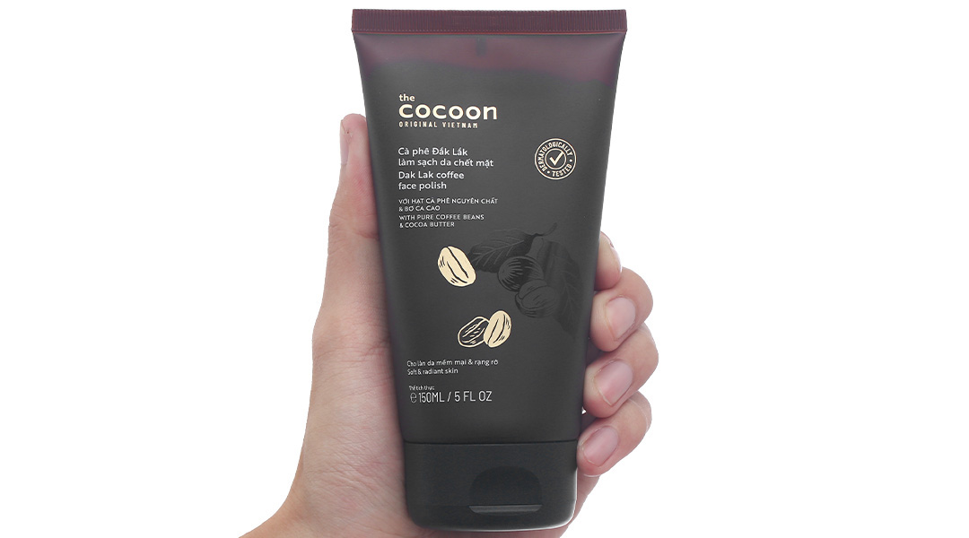 Tẩy tế bào chết Cocoon hạt cà phê Đắk Lắk làm sạch da mặt