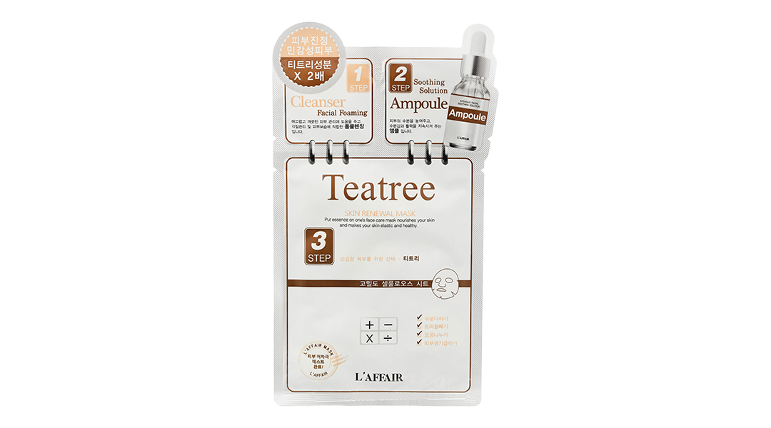 Mặt nạ Rainbow L'affair Teatree 3 bước cho da dầu, mụn
