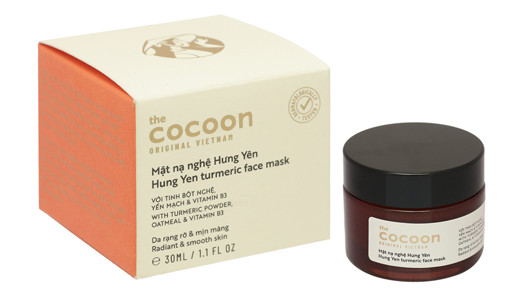 Mặt nạ nghệ Hưng Yên Cocoon giúp da rạng rỡ, mịn màng