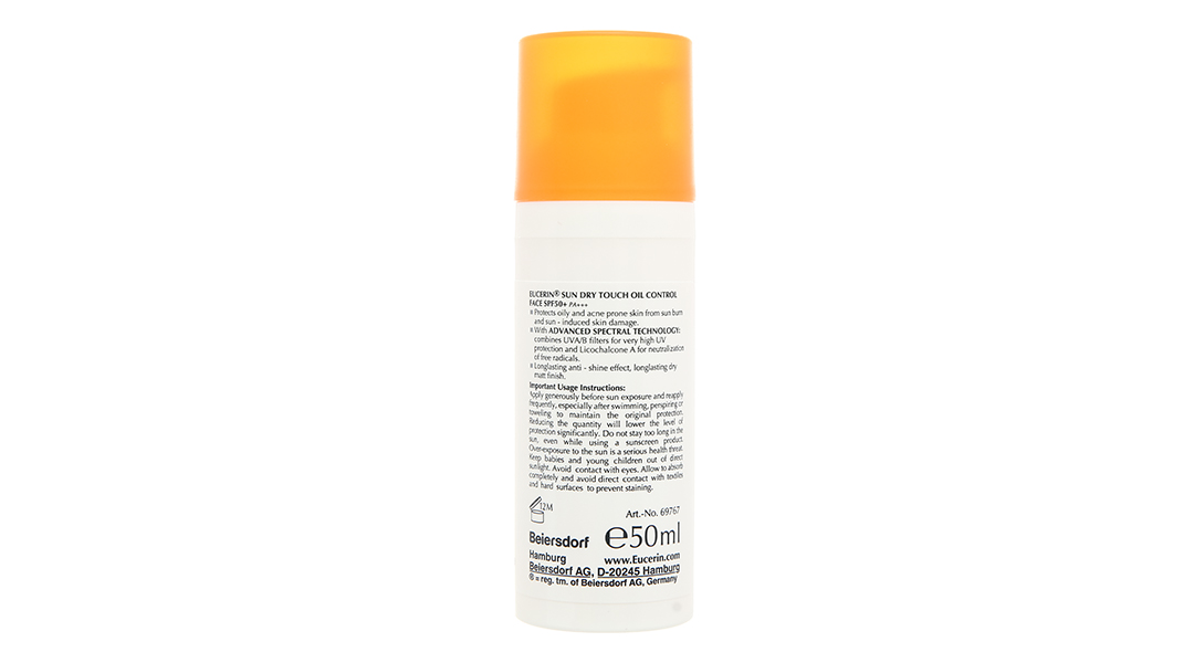 Kem chống nắng Eucerin Sun Dry Touch Acne Oil Control Face SPF 50+/PA++++