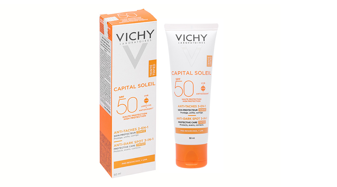 Kem chống nắng Vichy Capital Soleil Anti-Dark Spot 3-in-1 (có màu) SPF 50+