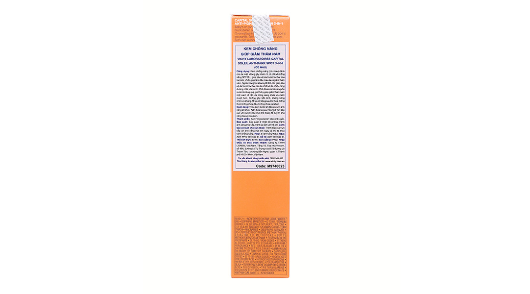 Kem chống nắng Vichy Capital Soleil Anti-Dark Spot 3-in-1 (có màu) SPF 50+