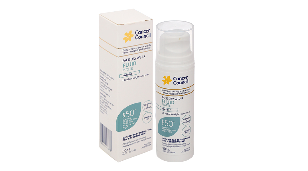 Sữa chống nắng Cancer Council Fluid Matte SPF50+ cho da mặt