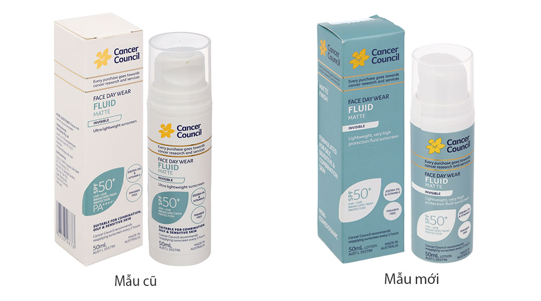 Sữa chống nắng Cancer Council Fluid Matte SPF50+ cho da mặt