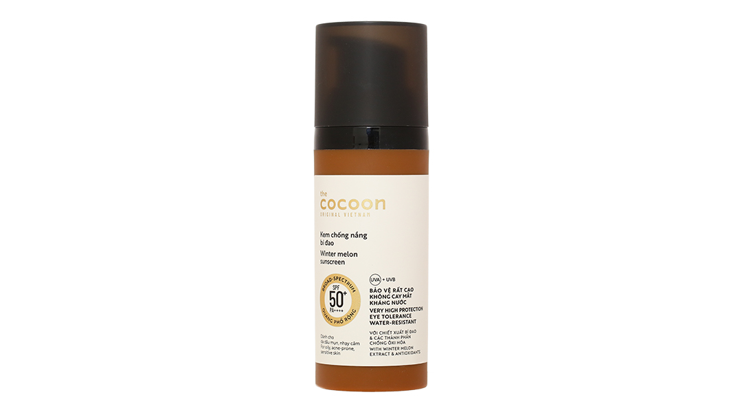 Kem chống nắng Cocoon bí đao SPF50+/ PA++++ cho da nhạy cảm, dầu mụn