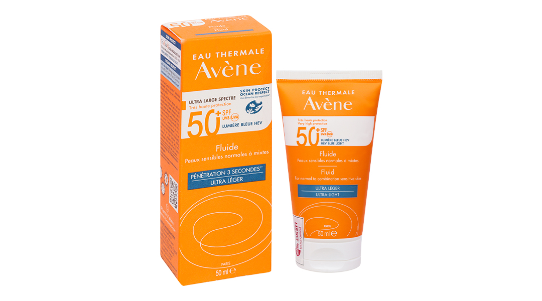 Kem chống nắng Avène Fluide SPF50+ cho da thường và da hỗn hợp