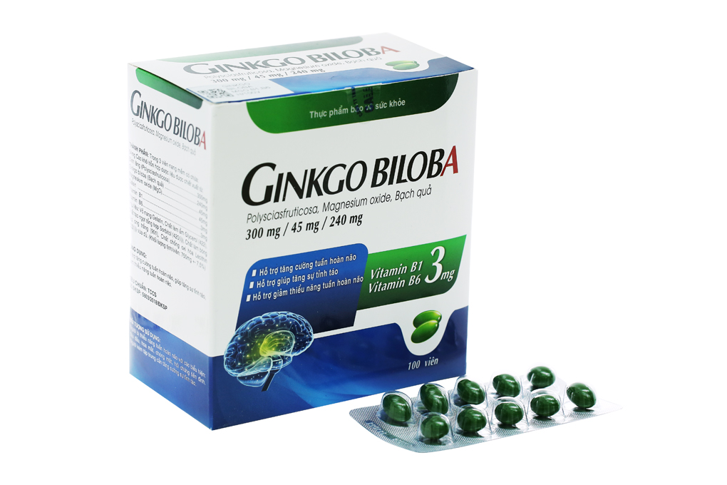 Ginkgo Biloba Mgo,B1,B6 hộp 100 viên