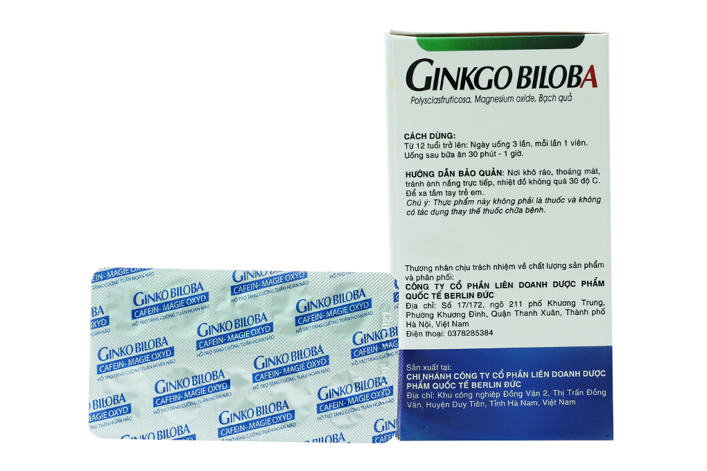 Ginkgo Biloba Mgo,B1,B6 hộp 100 viên