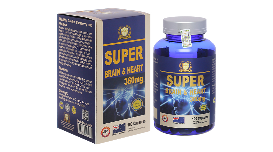 Healthy Golden Super Brain & Heart 360mg