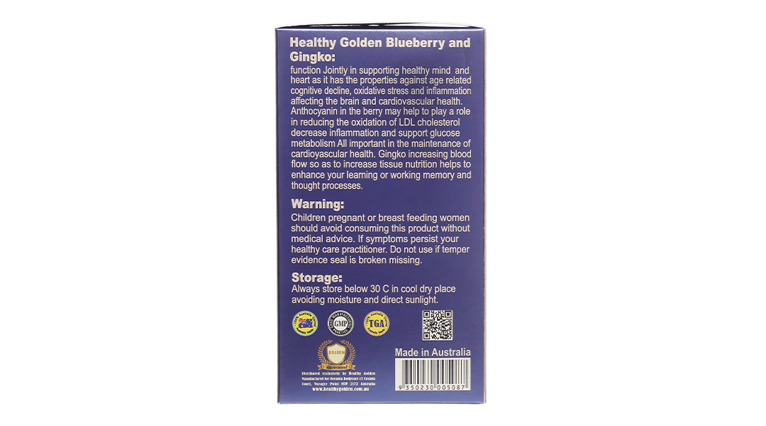 Healthy Golden Super Brain & Heart 360mg
