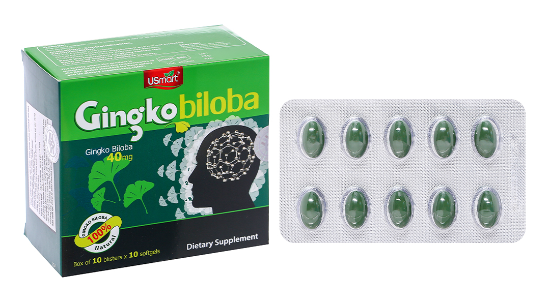 Usmart Ginkgo Biloba 40Mg hộp 100 viên