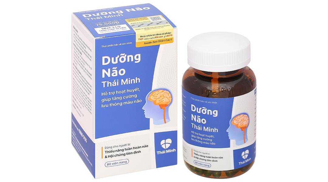 Viên Uống Hỗ Trợ Tuần Hoàn Não Dưỡng Não Thái Minh hộp 80 viên - 06/2025  |nhathuocankhang.com