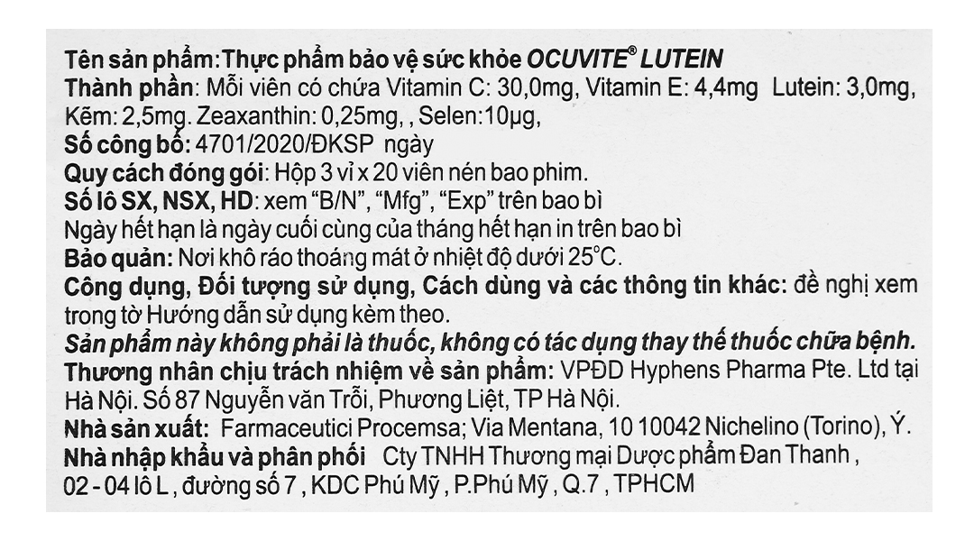 Ocuvite Lutein