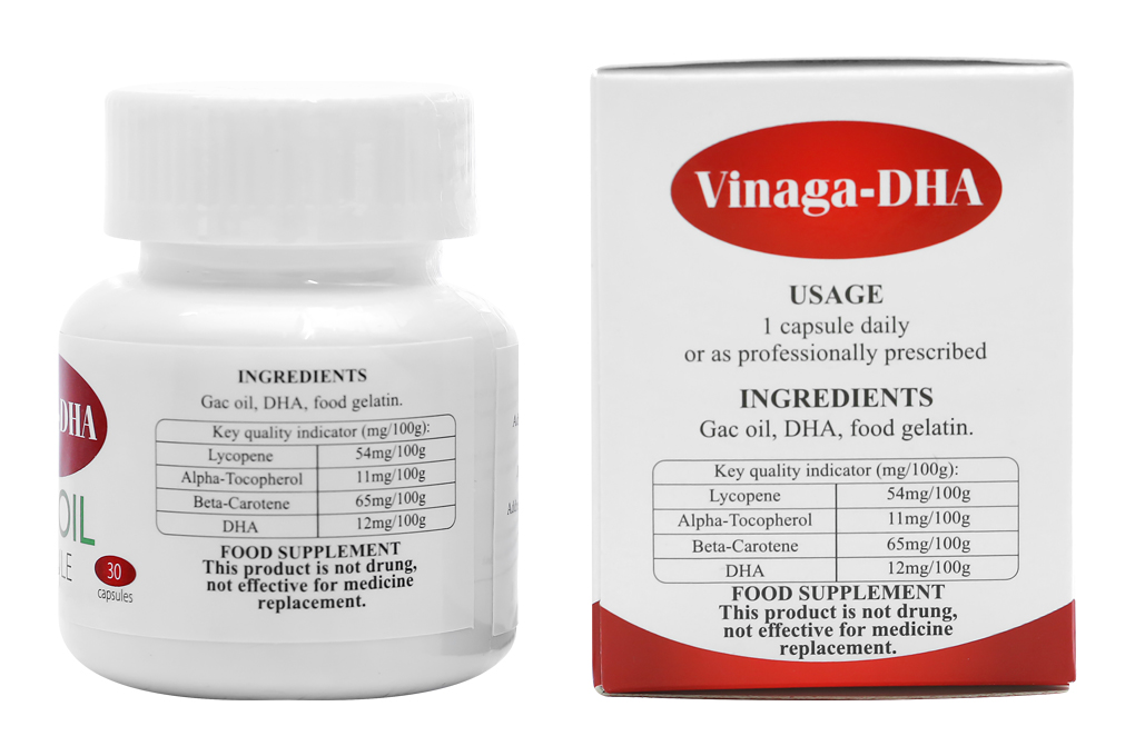 Gac Oil Vinaga Dha hộp 30 viên