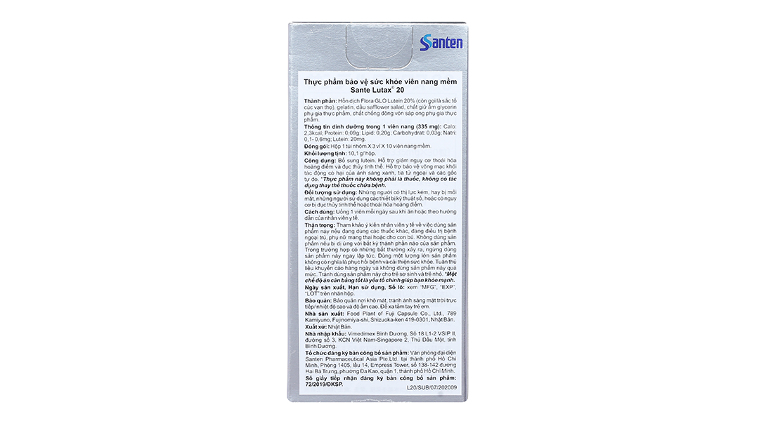 Sante Lutax 20 Hộp 30v
