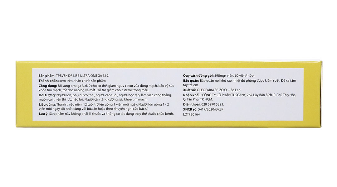 Viên Uống Omega 3-6-9 Drlife (Viên)