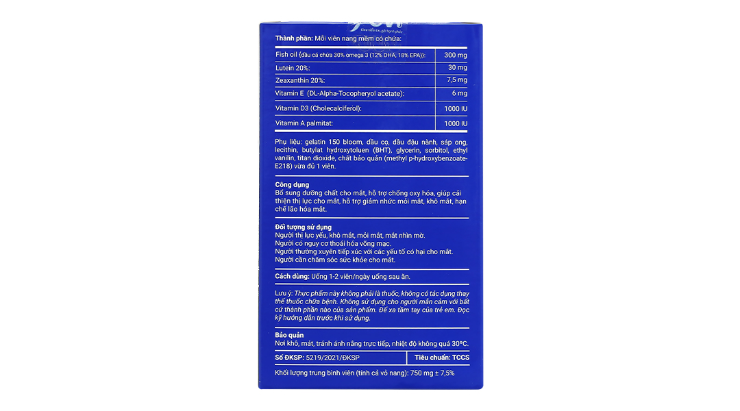Thực phẩm bảo vệ sức khỏe Viên Sáng Mắt Kawa