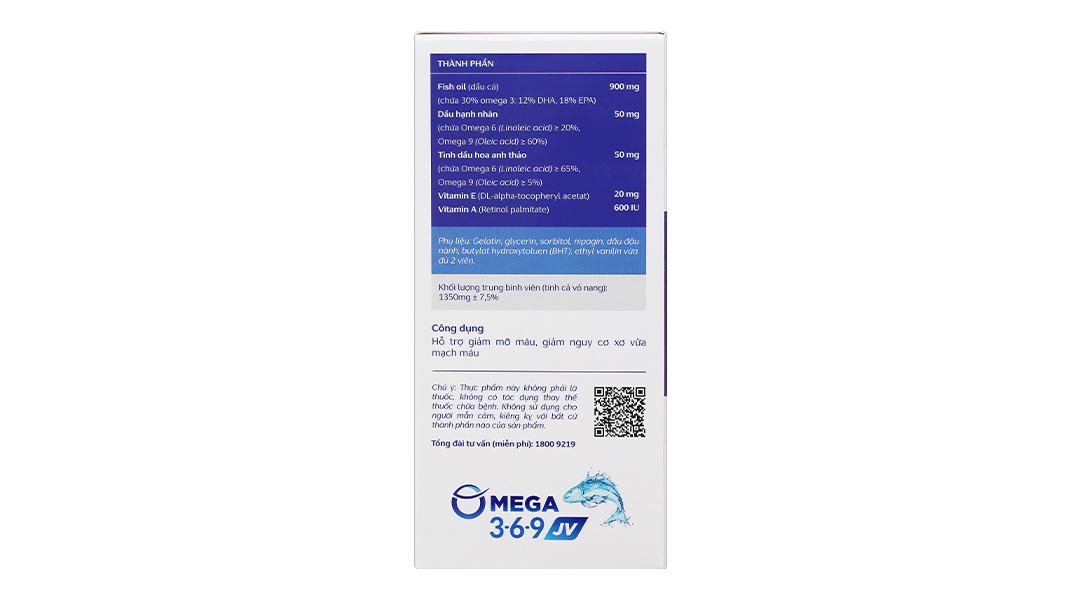 Thực phẩm bảo vệ sức khỏe Omega 3-6-9 JV