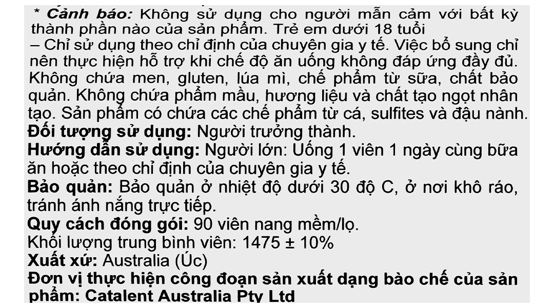 Thực phẩm bảo vệ sức khỏe Blackmore Omega Double High Strength Fish Oil