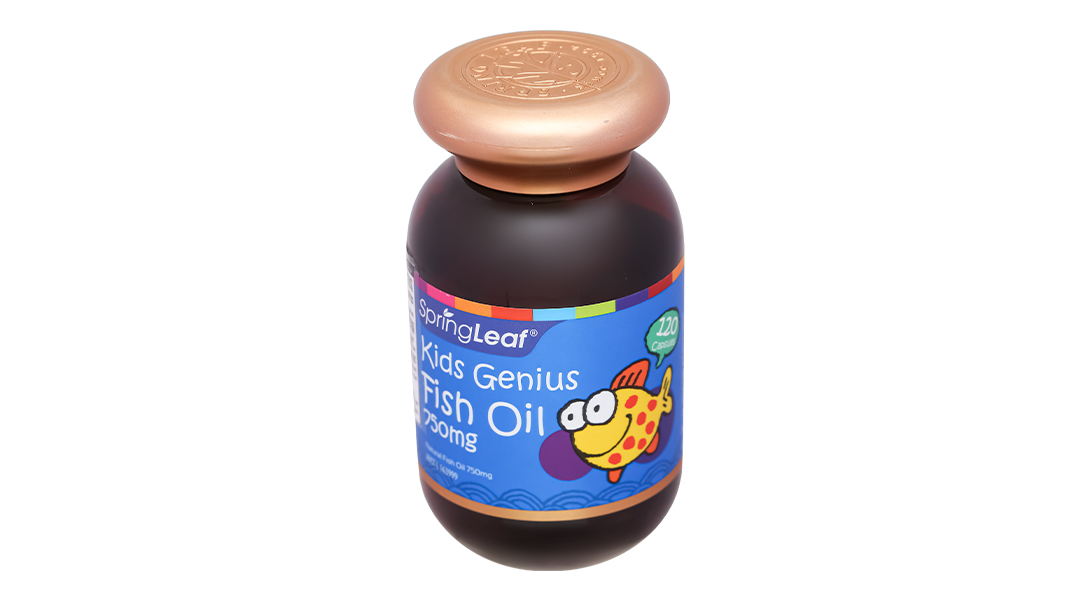 Thực phẩm bảo vệ sức khỏe Springleaf Kids Genius Fish Oil 750mg hộp 120 ...