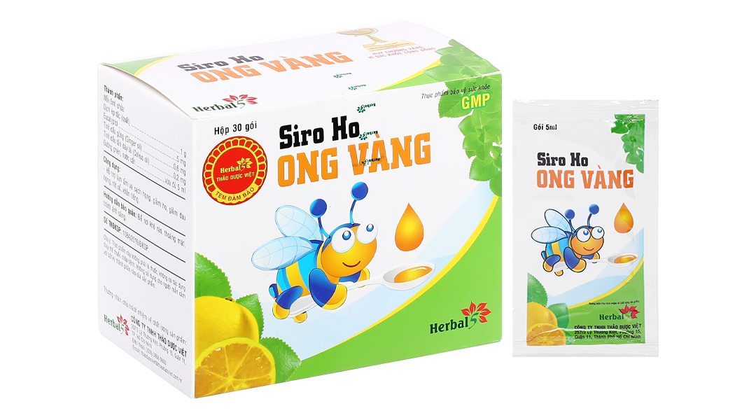 Siro Ong Vàng hỗ trợ giảm ho, đau rát họng