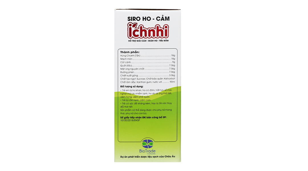 Siro Ho-Cảm Ích Nhi hỗ trợ giảm ho, tăng đề kháng