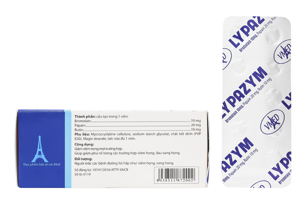 Lypazym hộp 100 viên