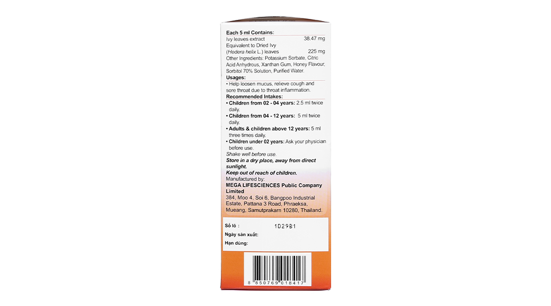 Siro thảo dược Eugica Ivy Syrup