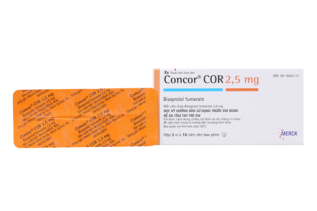 Concor COR 2.5mg trị bệnh suy tim mạn tính ổn định