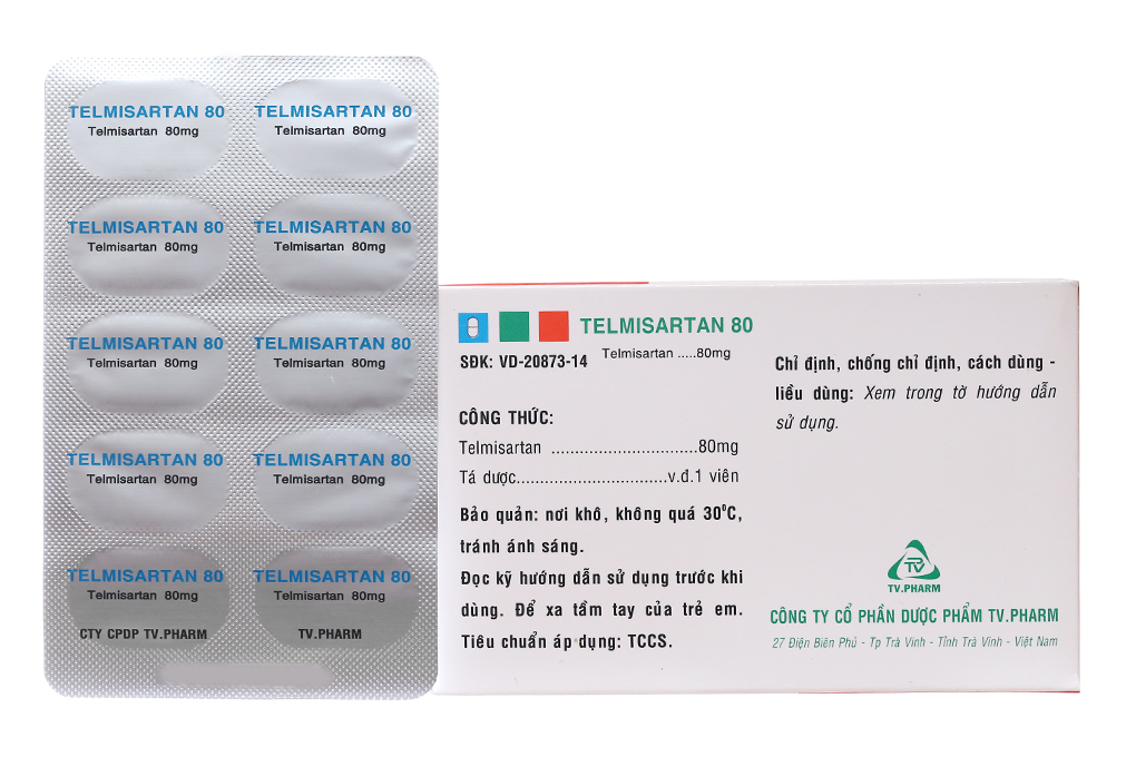 Telmisartan 80 TV.Pharm trị tăng huyết áp