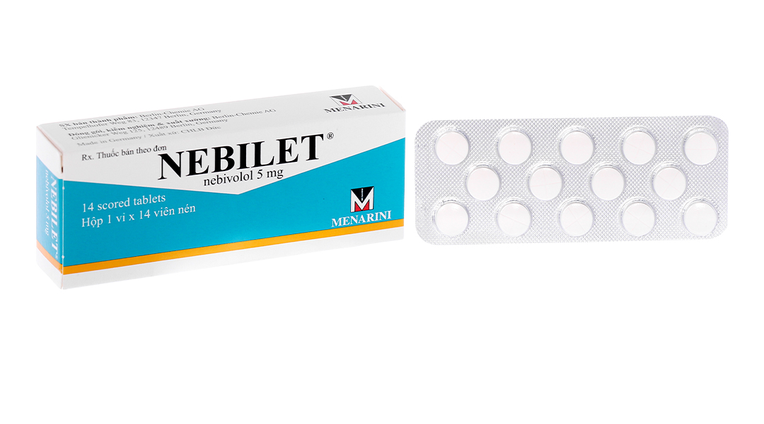 Nebilet 5mg trị tăng huyết áp, suy tim