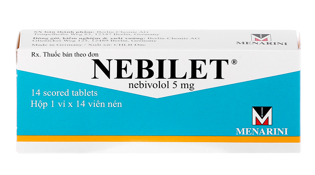 Nebilet 5mg trị tăng huyết áp, suy tim