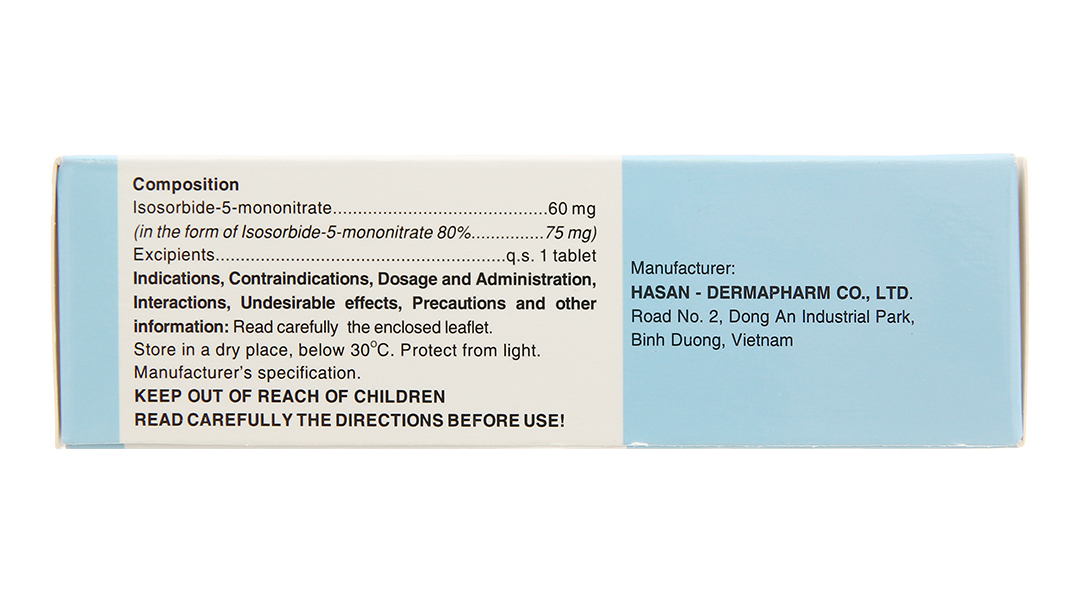 Imidu 60mg dự phòng cơn đau thắt ngực