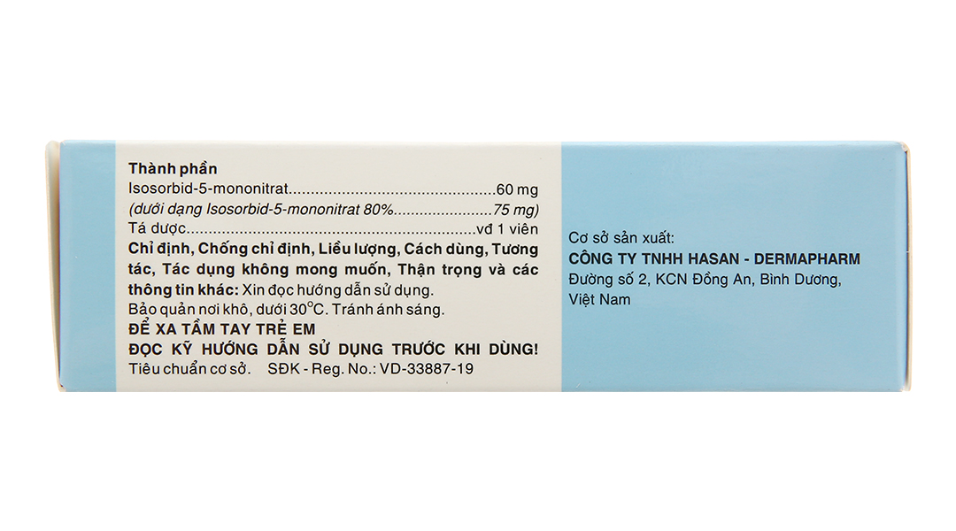 Imidu 60mg dự phòng cơn đau thắt ngực