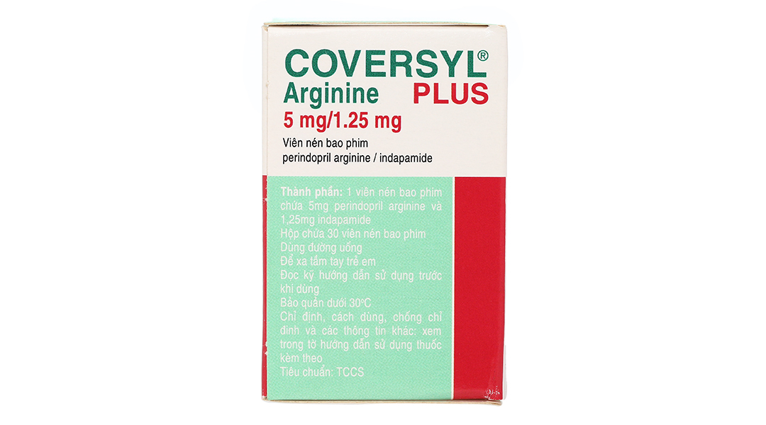 Coversyl Plus 5mg/1.25mg điều trị tăng huyết áp nguyên phát