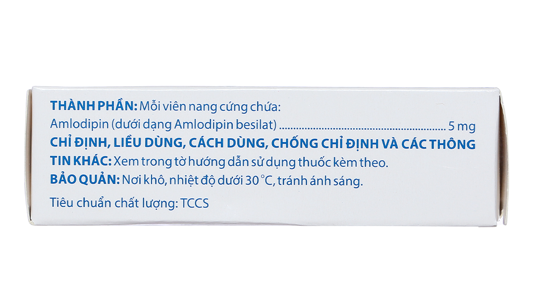 Amlodipin Domesco 5mg trị tăng huyết áp, đau thắt ngực