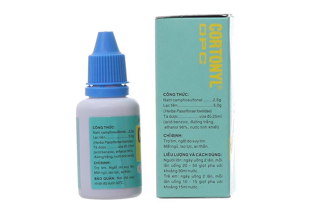 Thuốc nước Cortonyl OPC trị mất ngủ, trợ tim