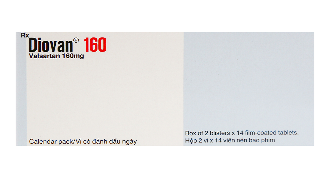 Diovan 160 trị tăng huyết áp, suy tim, sau nhồi máu cơ tim
