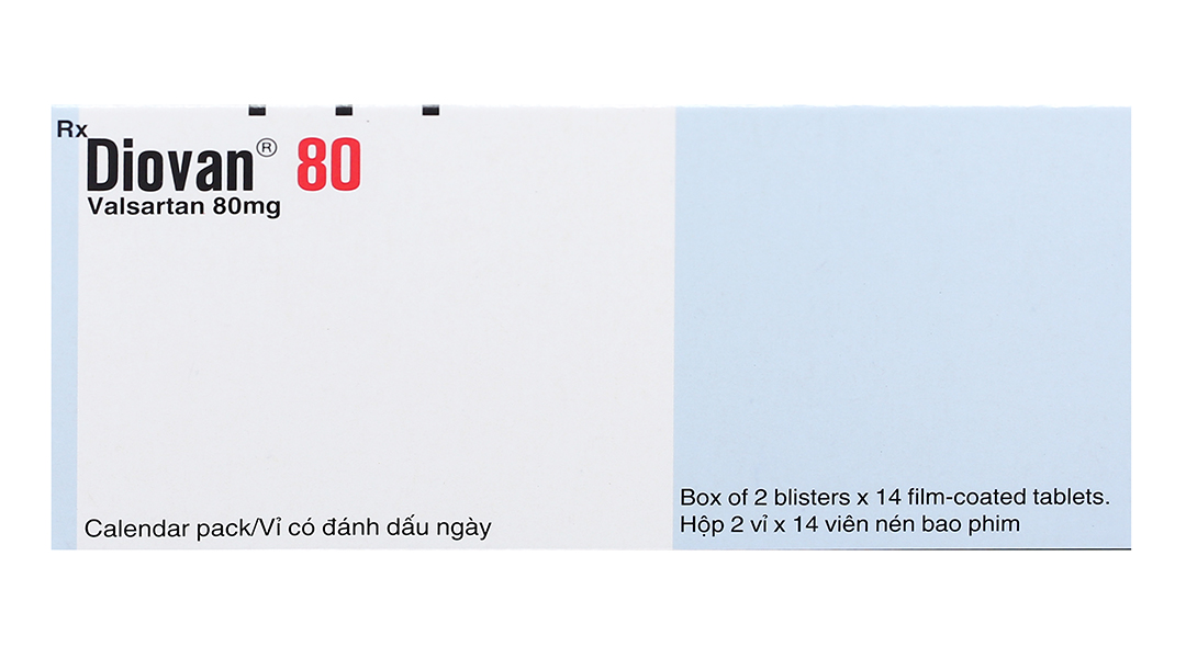 Diovan 80 trị tăng huyết áp, suy tim