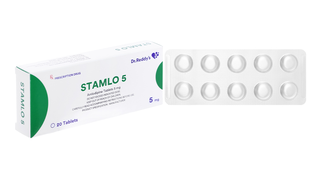 Stamlo 5 trị tăng huyết áp và thiếu máu cục bộ cơ tim