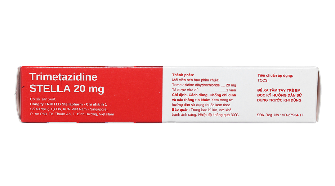 Trimetazidine Stella 20mg trị đau thắt ngực