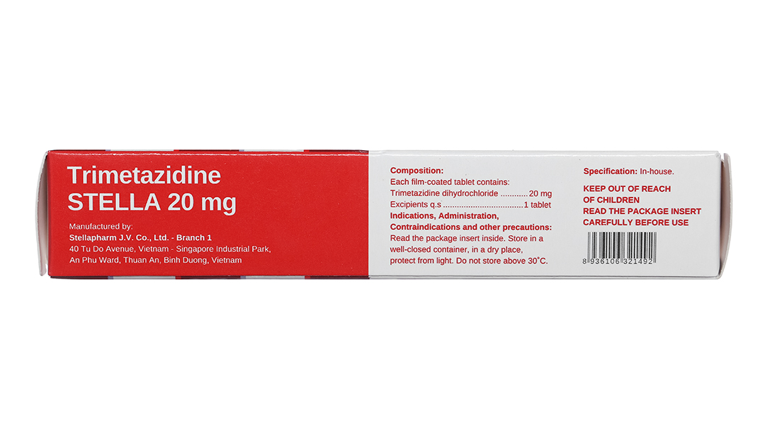 Trimetazidine Stella 20mg trị đau thắt ngực