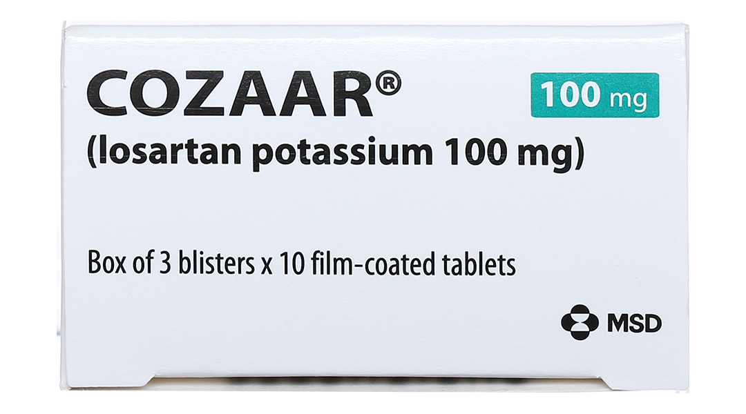 Cozaar 100mg trị tăng huyết áp, suy tim