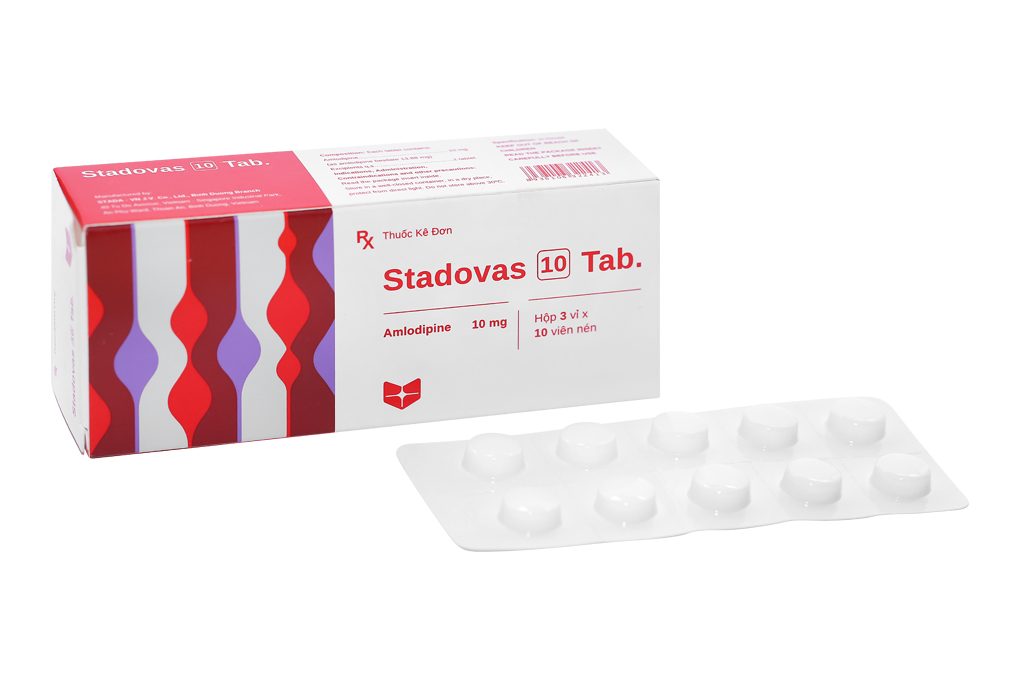 Stadovas 10 Tab trị tăng huyết áp, đau thắt ngực