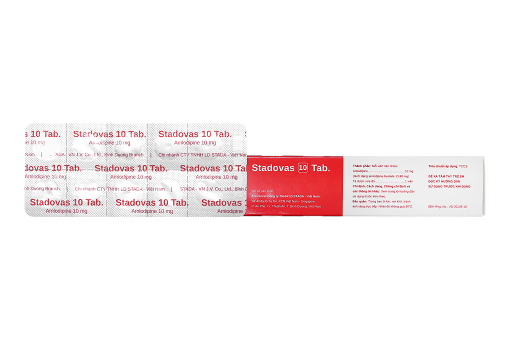 Stadovas 10 Tab trị tăng huyết áp, đau thắt ngực