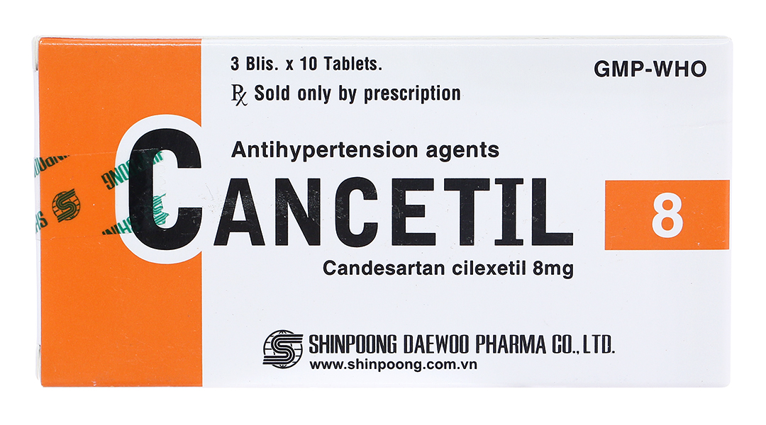 Cancetil 8mg điều trị tăng huyết áp, suy tim
