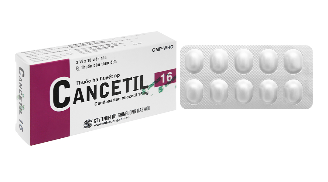 Cancetil 16mg trị tăng huyết áp, suy tim